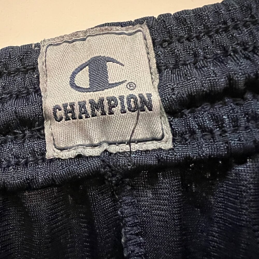 Champion Men's XXL 100% Polyester Mesh Athletic Shorts. Blue/yellow/white. - Picture 3 of 4